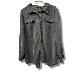 Lane Bryant Blouse Womens Plus Size 20 Button Front Utility Shirt